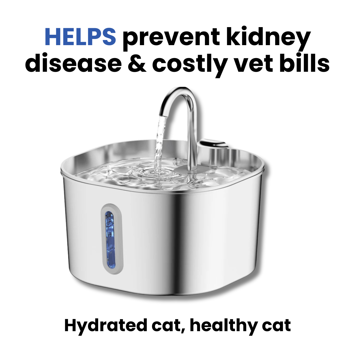 Purrify Stainless Steel Water Fountain