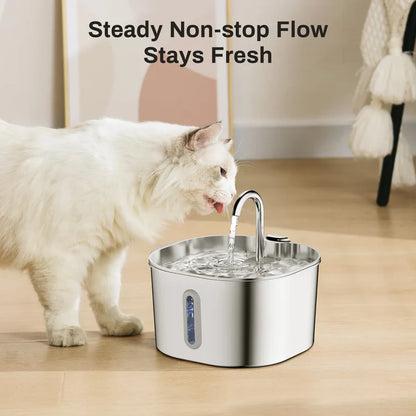 Purrify Stainless Steel Water Fountain
